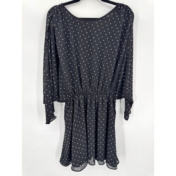 LPA Letizia Black Embellished Jeweled Open Back Mini Dress Sz S Small - Picture 3 of 8